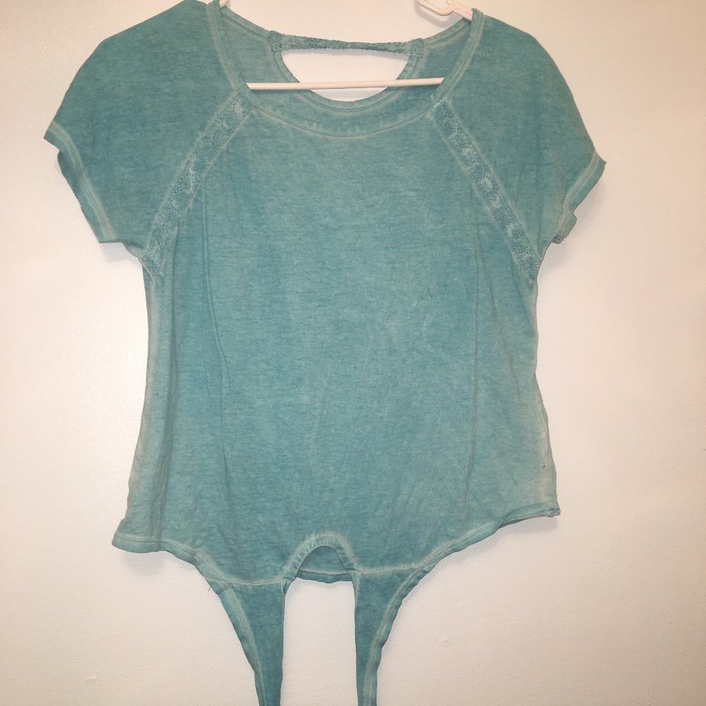 Mudd Blue Girls Shirt Tie at Bottom Top